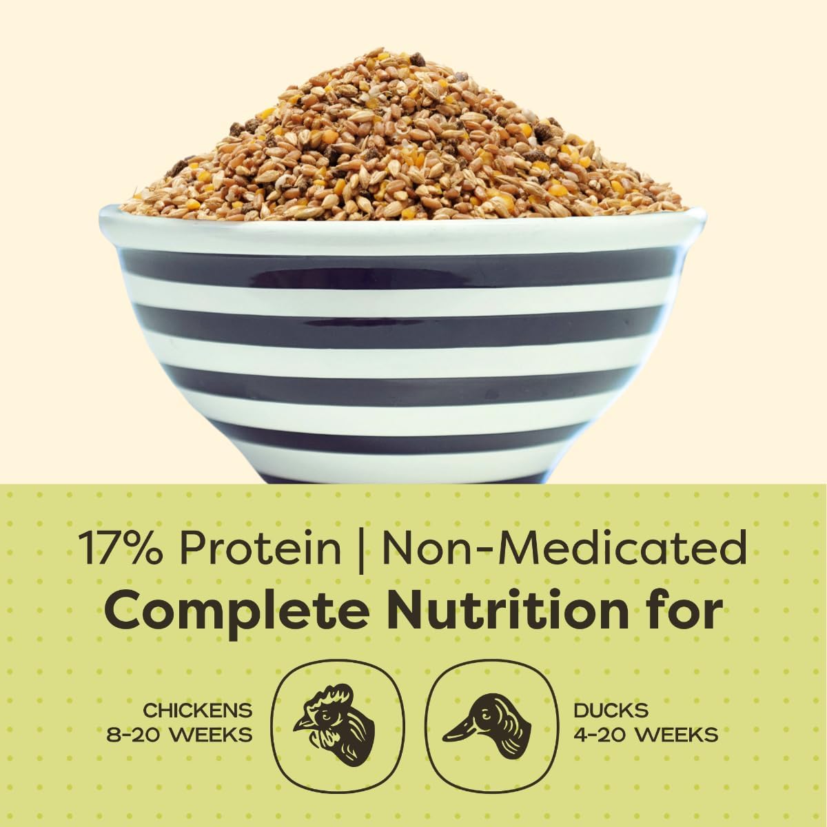 Scratch and Peck Whole Grain Grower Mash Chicken and Duck Feed - 10 lbs Bag - Corn-Free and Soy-Free - 17% Protein, Certified Organic and Non-GMO Project Verified Chicken Food - Image 5