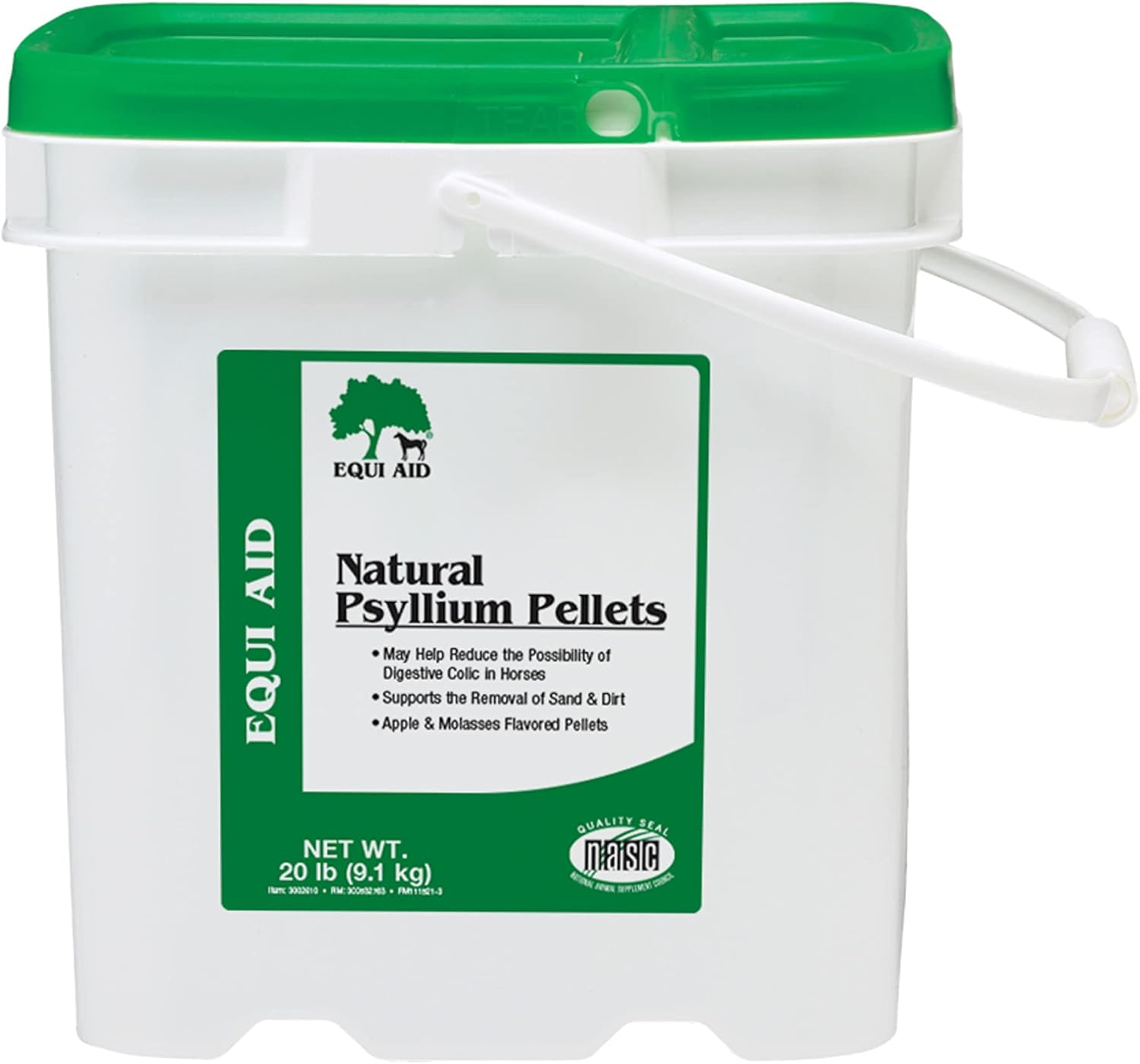 Farnam Equi Aid Natural Horse Psyllium Pellets Supplement, Supports Removal of Sand & Dirt From the Ventral Colon, 20 Pounds, 64 Scoops - Image 2