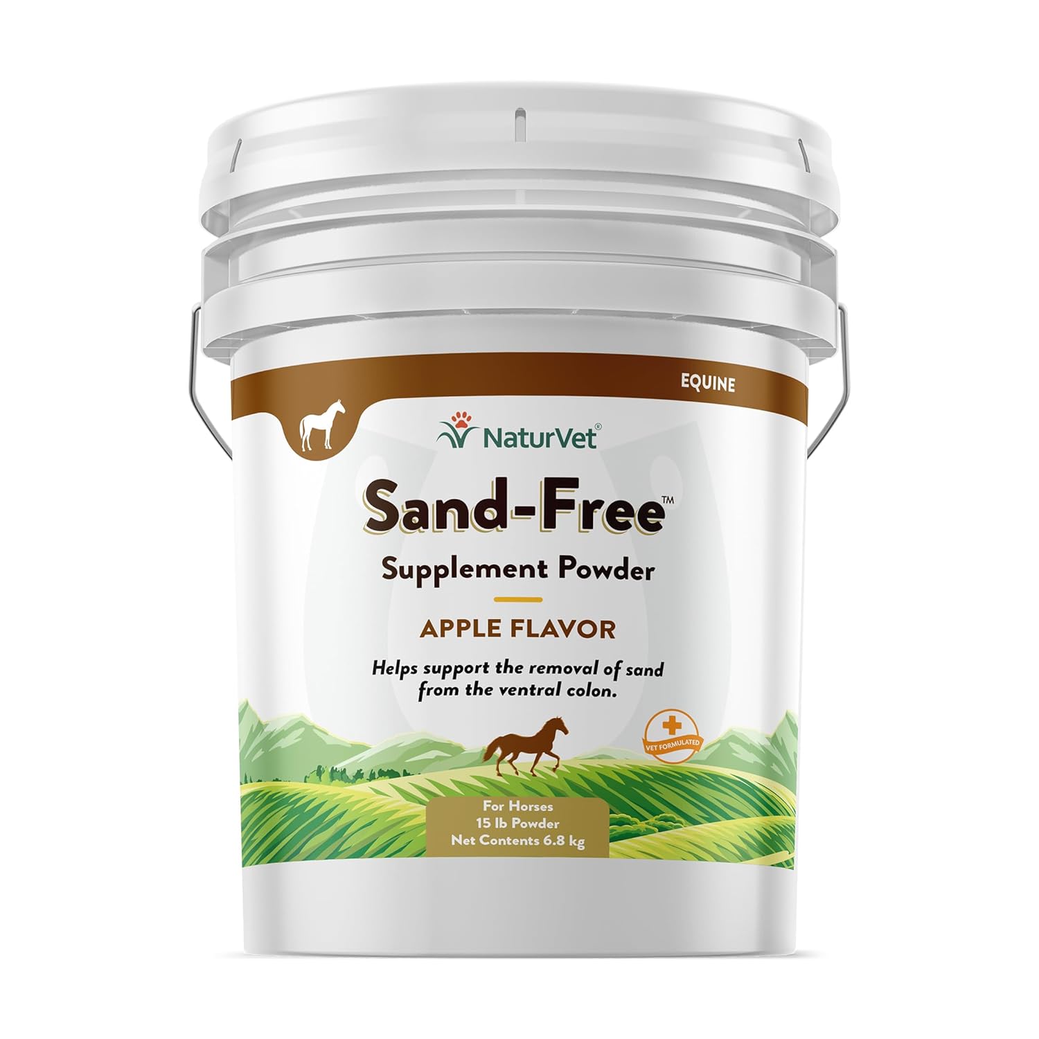 NaturVet Sand Free Horse Powder Supplement – Supports Healthy Intestinal Function, Sand Removal from Ventral Colon – Includes Psyllium Husk, Apple Flavoring – 15 lbs. - Image 2