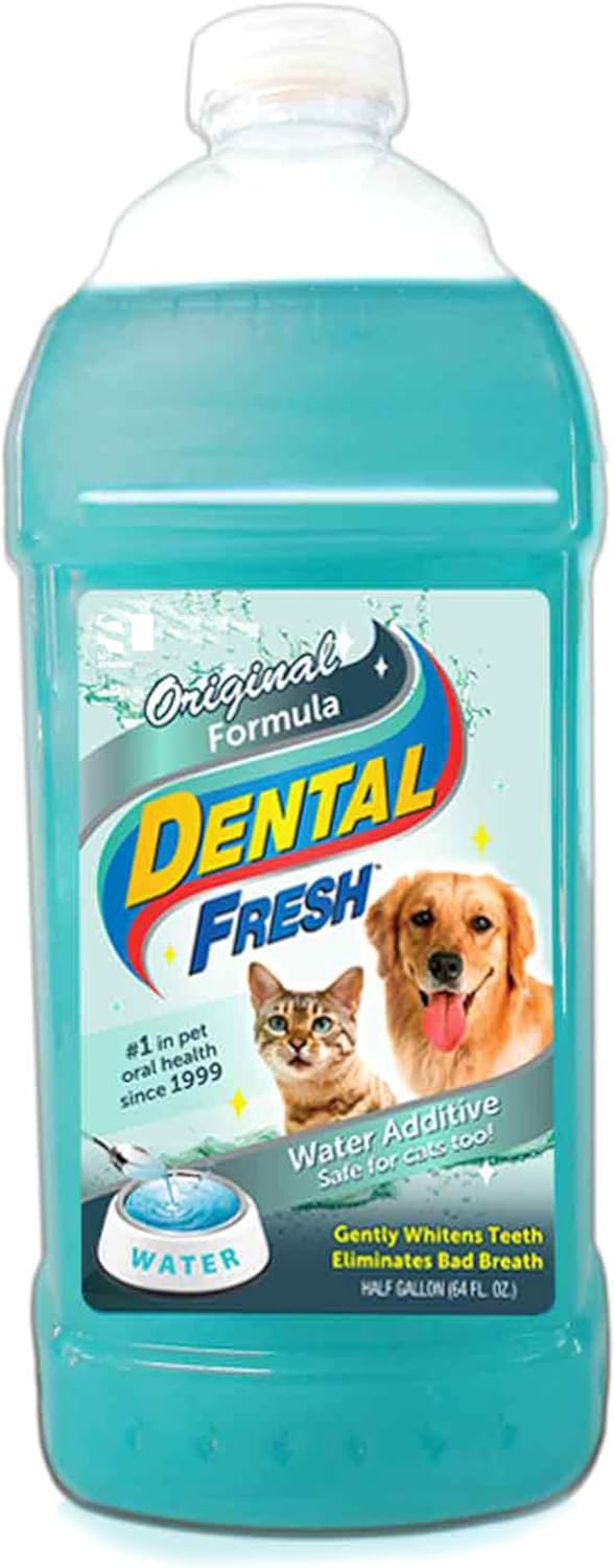 Dental Fresh Water Additive for Dogs, Original Formula, 64oz – Dog Breath Freshener and Dog Teeth Cleaning for Dog Dental Care– Add to Water - Image 2