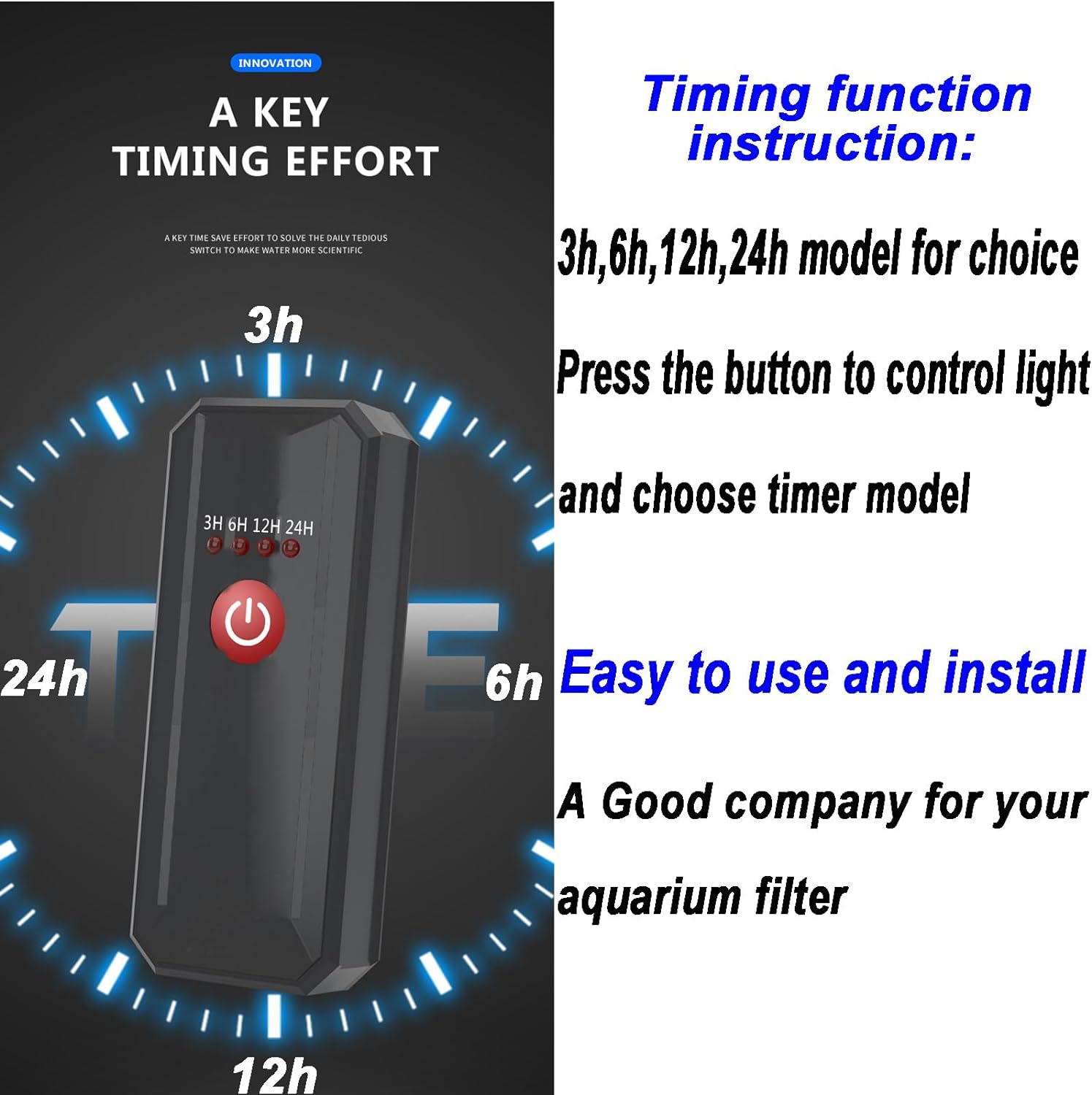 Mini 3W Timer Aquarium &UV-C Water Clean Light Aquarium Algae Clean Light Water Green Clean Fish Tank Water Clean Lamp for Sump Pond Filter Tank - Image 6