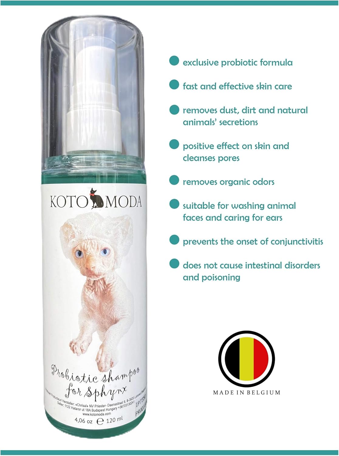 Probiotic Shampoo for Sphynx Cats (8.45) - Image 3