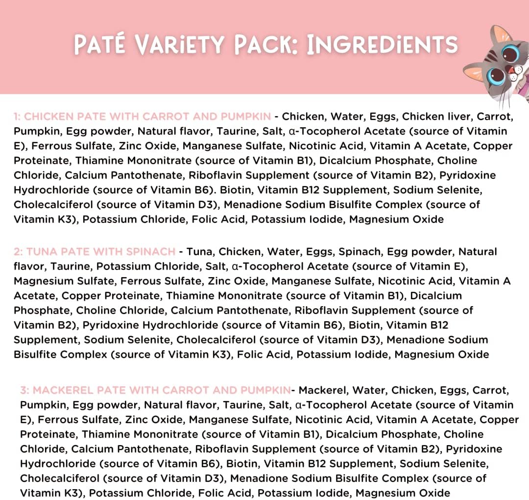 LOVE, NALA - Natural Adult Cat Wet Food - Pate Variety Pack - Tuna, Chicken, Mackerel - Grain Free, Non-GMO, Fiber Blend, Minerals, Vitamins - 12 Pack 2.1 lbs. - Image 5