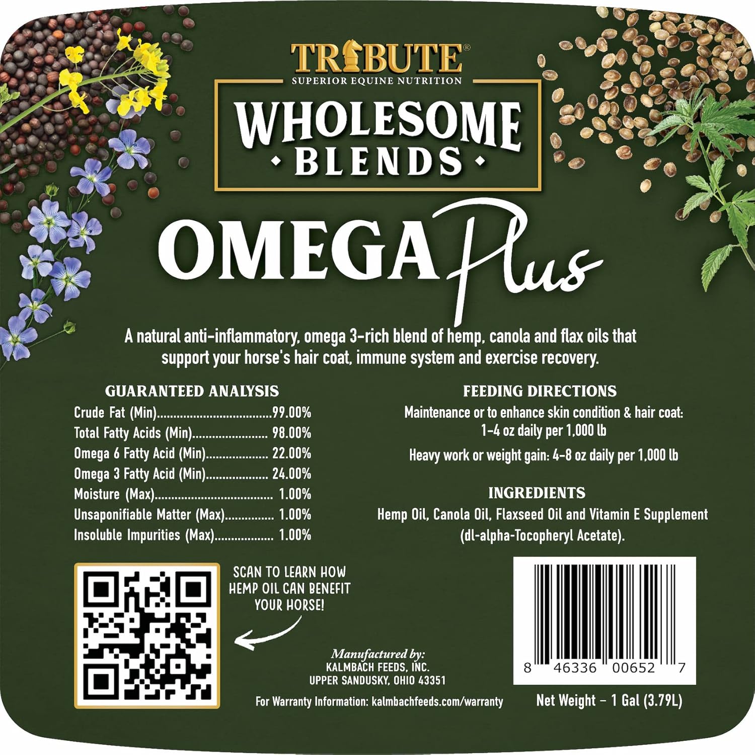 Wholesome Blends Omega Plus Oil Supplement for Horses, 1 Gallon - Image 4