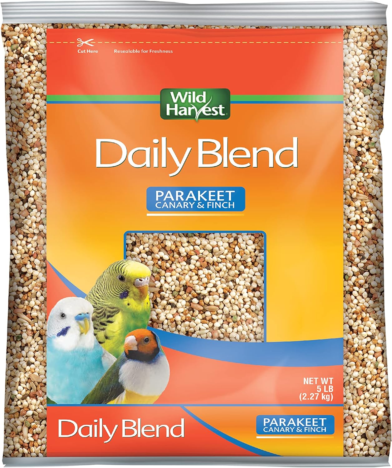 Wild Harvest Daily Blend Nutrition Diet Parakeet, Canary And Finch, Bird Food, 5 Pounds - Image 2