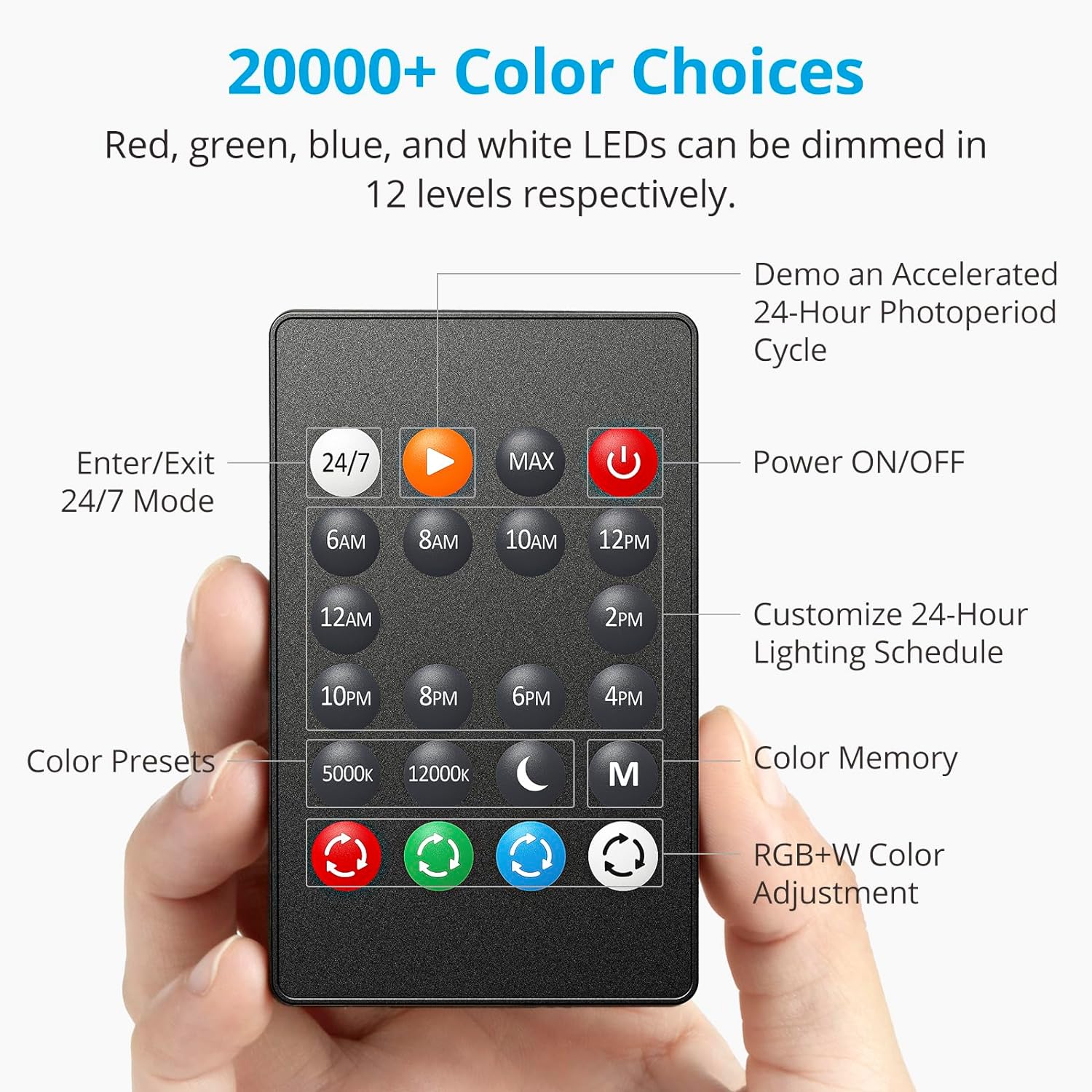 NICREW C10 24/7 LED Aquarium Light for Plants, 36-48 Inches, Full Spectrum Fish Tank Light with Timer, Brightness Adjustable - Image 4