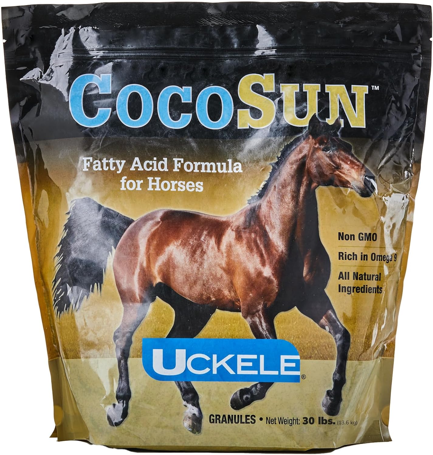Uckele by SmartEquine CocoSun™ Granular Omega Horse Supplement | Omega 3, 6, 9 Supplements | Ideal for Healthy Skin & Shiny Coats | Horse Supplements for Weight Gain | 30 lb Bag - Image 2