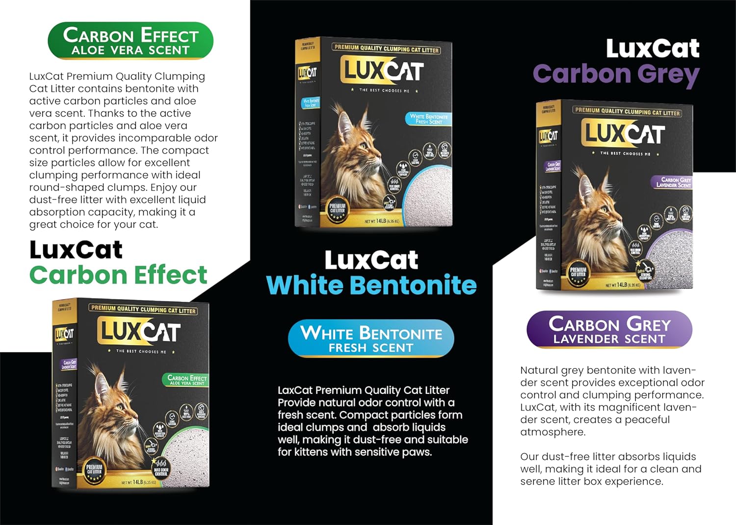 Carbon Grey Lavender Scent Premium Clumping Bentonite Cat Litter, 14 lb,Natural Ingredients - Image 9